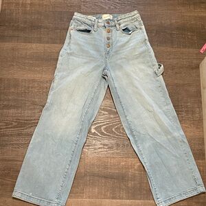 Light Blue Wide-Leg carpenter Jeans